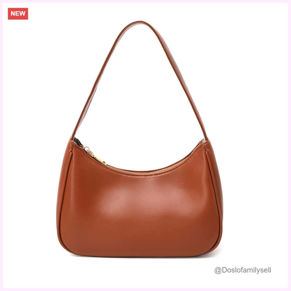 PU Leather Hobo Tote Handbag with Zipper Closure